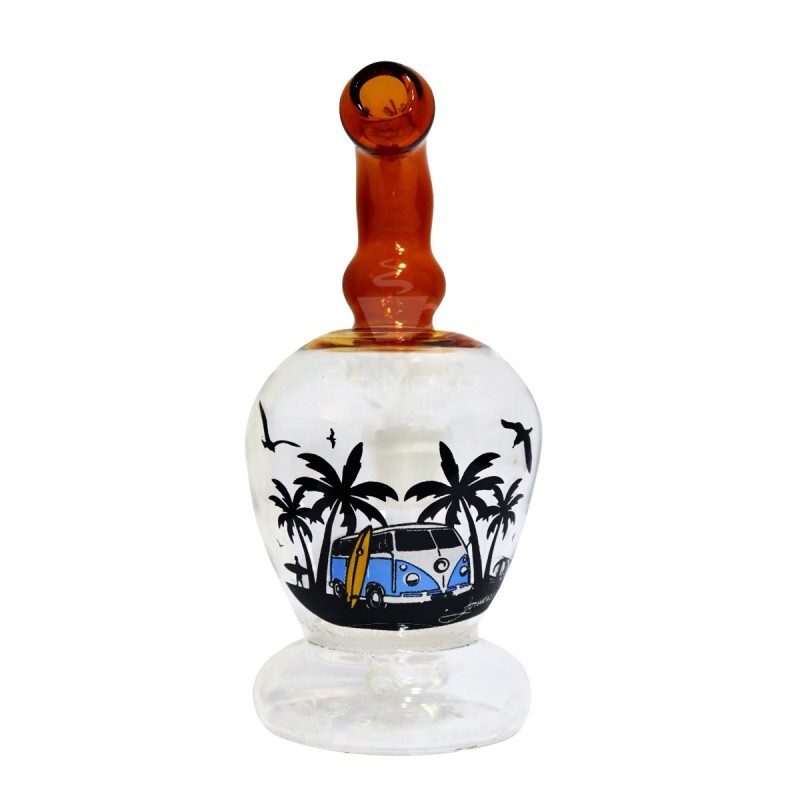 Bong de Vidro Black Trunk c/ Percolator + Case Tabacaria da Mata