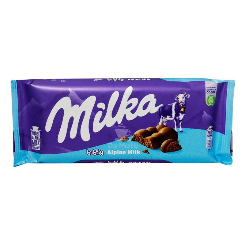 Chocolate Milka Bubbly Alpine Milk 90g Tabacaria da Mata