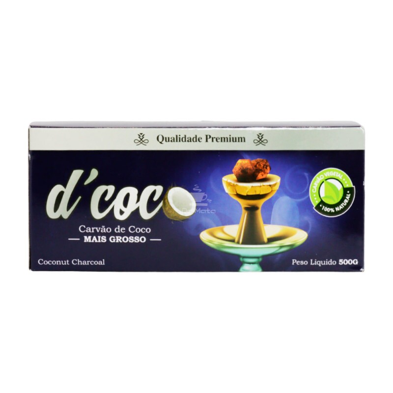 Carvão D'Coco 500g | Tabacaria da Mata