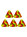 Kit de 5 Slick Squadafum Triangular Vermelho e Verde 13ml