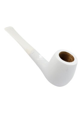 Cachimbo de Madeira Branco Reto