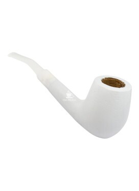 Cachimbo de Madeira Branco Curvo