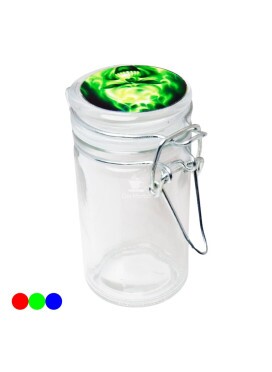 Pote Hermético de Vidro Skull Grande