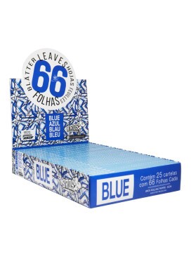 Caixa de Seda Bros Blue 66 King Size c/ 25 livretos
