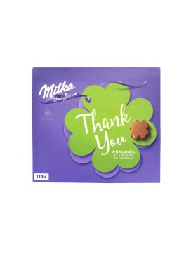 Caixa de bombom de chocolate Thank You Milka 110g