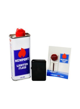 Kit Clássico Isqueiro  + Pedra + Fluído NewPort