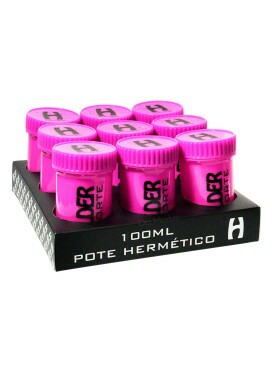 Display de Pote Hermético Holder 100ml Rosa Pink
