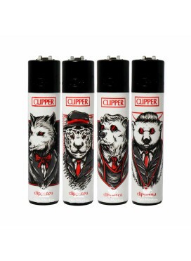 Kit com 4 Isqueiros Clipper Animals Edição Para Colecionador
