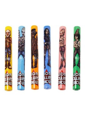 Kit com 6 Piteiras de Vidro Lion Rolling Circus 5mm