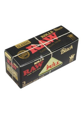 Seda de Rolo Raw Rolls Black 