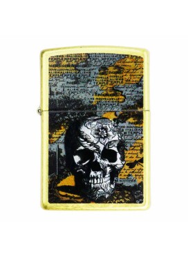 Isqueiro Zippo Floral Skull Design 46577