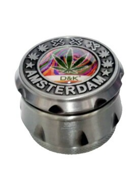 Dichavador de Metal D&K 4 partes Cannabis Colors
