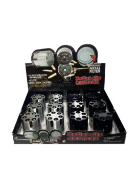 Caixa de Dichavador de Metal Tambor de Revólver Pequeno