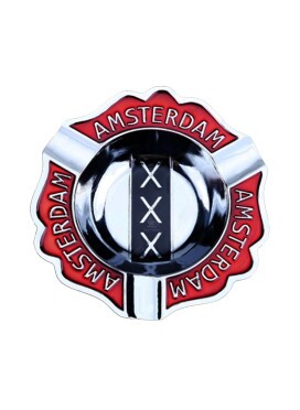 Cinzeiro de Metal Vermelho Amsterdam