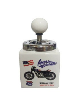 Cinzeiro de Cerâmica Motorcycle