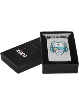 Zippo Caveira com Fone