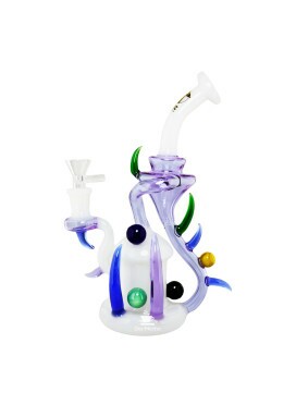 Bong de Vidro Abduzido Gold Punk White