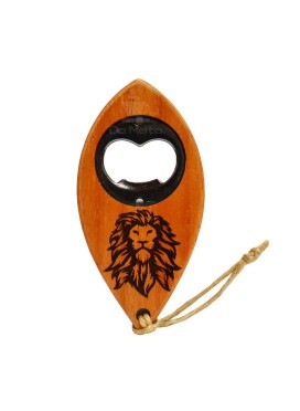 Abridor de Garrafa Wood Burning Lion