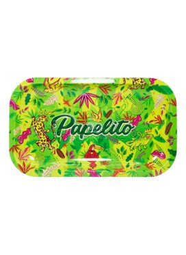 Bandeja de Metal Papelito Fauna e Flora Verde Média 