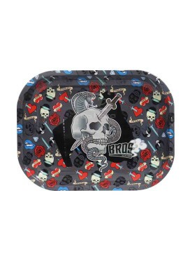 Bandeja Pequena Bros Black Skull