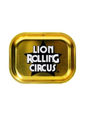Bandeja Pequena Dourada Lion Rolling Circus