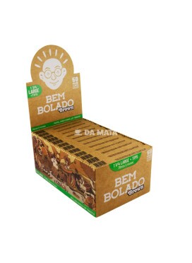Caixa de Seda Bem Bolado Brown 1 1/4 Large + Tips