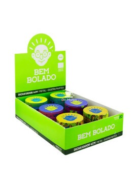 Caixa de Dichavador Metal Bem Bolado 4 Partes 