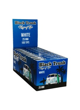 Caixa de Piteira Black Trunk White Tips 25mm