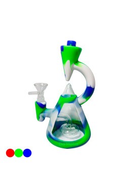Bong de Vidro e Silicone 19cm