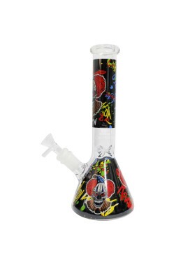 Bong de Vidro Grande Black Clown