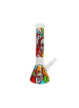 Bong de Vidro Médio Clown Colorfull