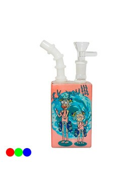 Bong de Vidro Quadrado Rick and Morty 