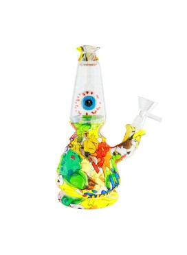 Bong de Silicone e Vidro Eye Pokémon 18cm