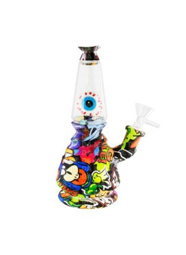 Bong de Silicone e Vidro Eye Bomb 18cm