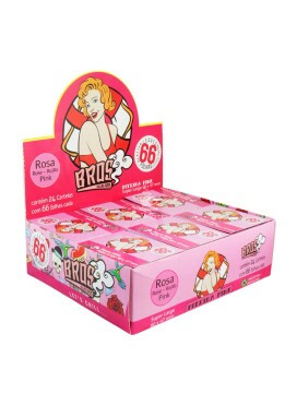 Caixa de Piteira Bros Pink Old School