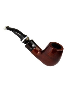 Cachimbo Anel Prateado Curvo