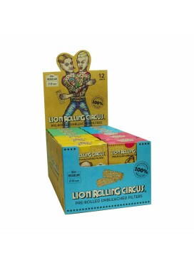 Caixa de Piteira Pré-enrolada Lion Rolling Circus