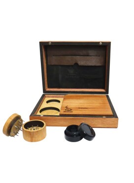 Rolling Box Wood Burning Lion