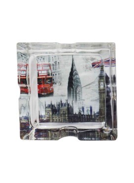 Cinzeiro de Vidro Quadrado Eiffel