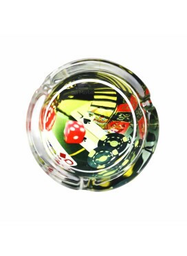 Cinzeiro de Vidro Redondo Poker