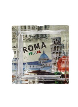 Cinzeiro de Vidro Quadrado Roma