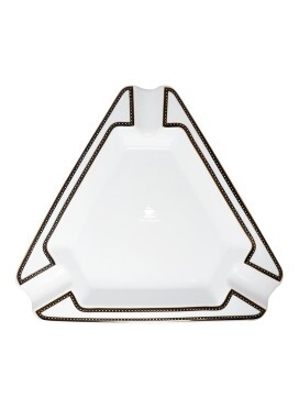Cinzeiro de Cerâmica Triângulo Branco c/ Preto
