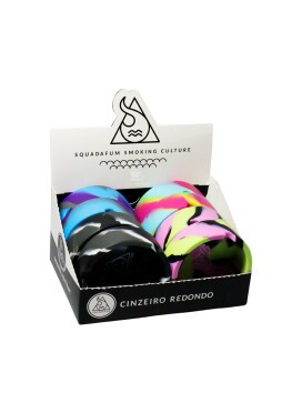 Display de Cinzeiro de Silicone Squadafum Redondo Tie-Dye
