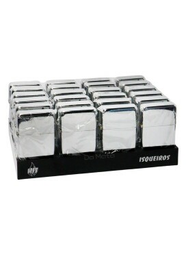 Display de Isqueiro Hit Clássico Cromado C/24un