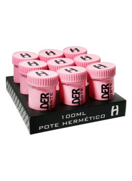 Display de Pote Hermético Holder 100ml Rosa Claro
