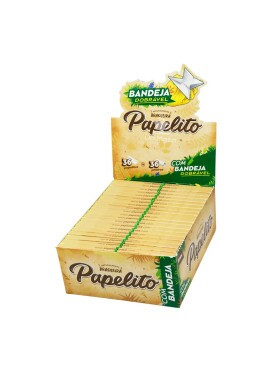 Caixa de Seda com Piteira e Bandeja Papelito Brown King Size