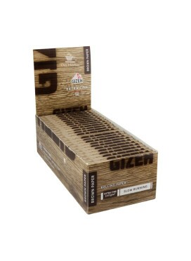 Caixa de Seda Gizeh Brown Cut Corners Single Wide 