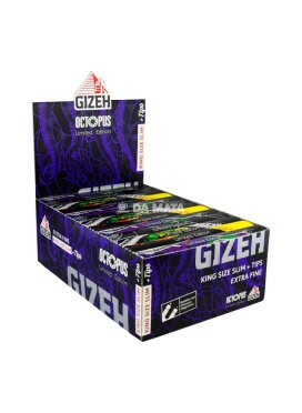 Caixa de Seda Gizeh Black Octopus King Size Slim + Tips