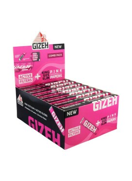 Caixa de Seda Gizeh Pink King Size + Filtro Carvão