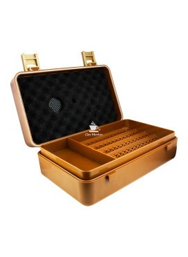 Umidor de Viagem Hit C/ Higrômetro p/ 10 Charutos Marrom